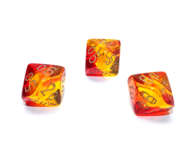Chessex Polyhedral Dice Set: Gemini Translucent (Red Yellow/Gold)