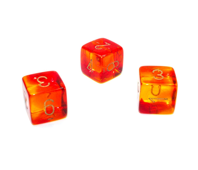 Chessex Polyhedral Dice Set: Gemini Translucent (Red Yellow/Gold)