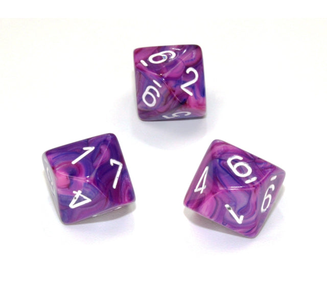 Chessex Polyhedral Dice Set: Festive (Violet/White)