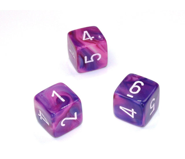 Chessex Polyhedral Dice Set: Festive (Violet/White)