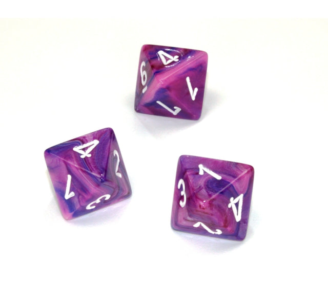 Chessex Polyhedral Dice Set: Festive (Violet/White)