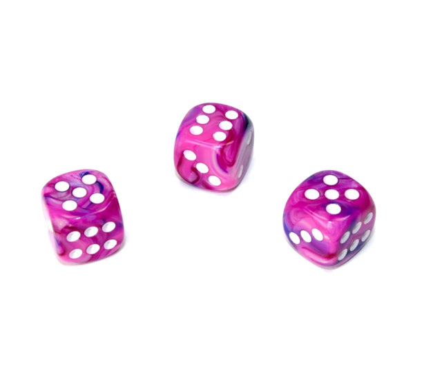 Chessex D6 Dice Brick: Festive (Violet/White)