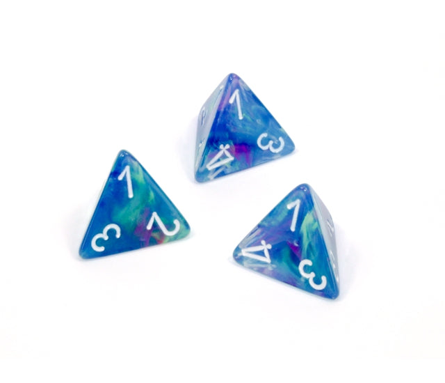 Chessex Polyhedral Dice Set: Festive (Waterlily/White)