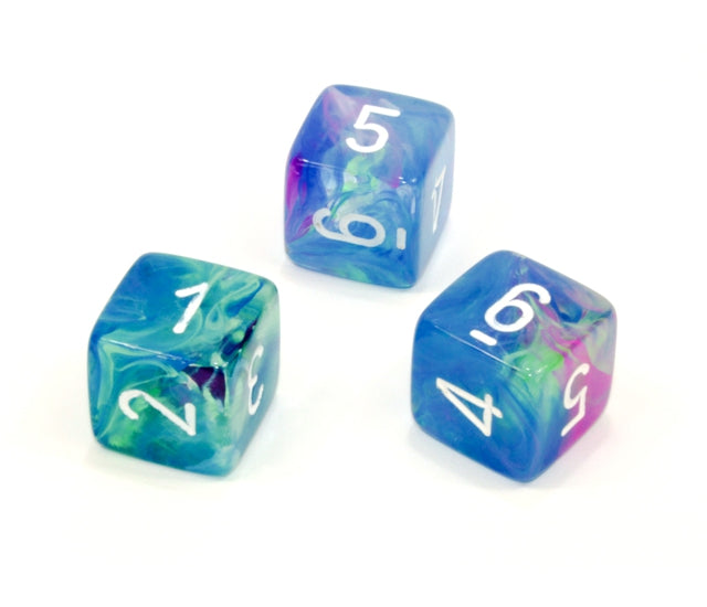 Chessex Polyhedral Dice Set: Festive (Waterlily/White)