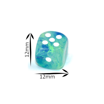 Chessex D6 Dice Brick: Festive (Waterlily/White)