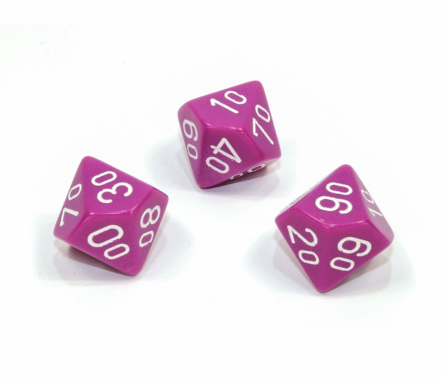 Chessex Polyhedral Dice Set: Opaque (Light Purple/White)