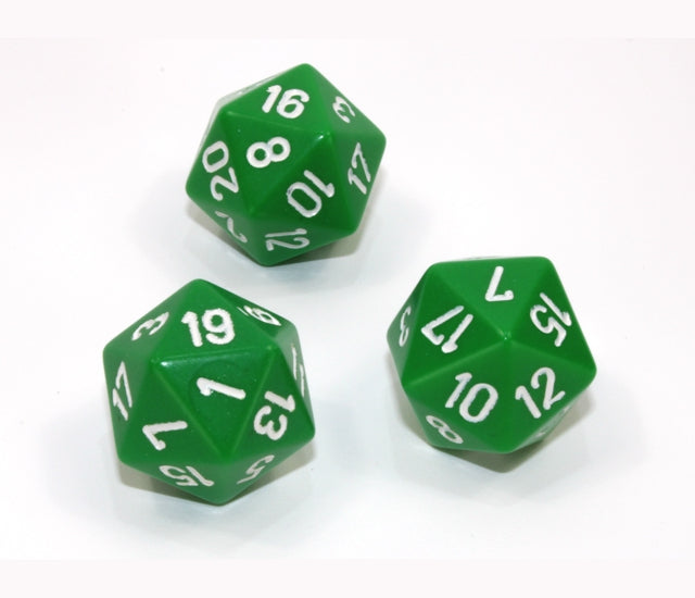 Chessex Polyhedral Dice Set: Opaque (Green/White)