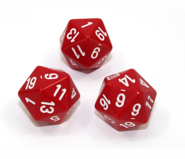 Chessex Polyhedral Dice Set: Opaque (Red/White)