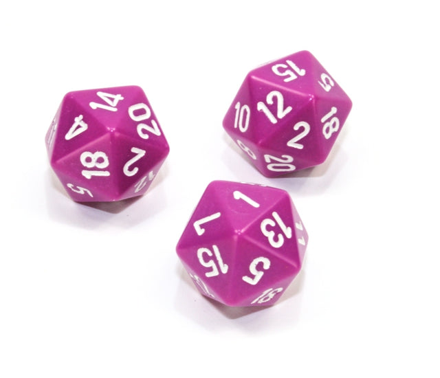 Chessex Polyhedral Dice Set: Opaque (Light Purple/White)