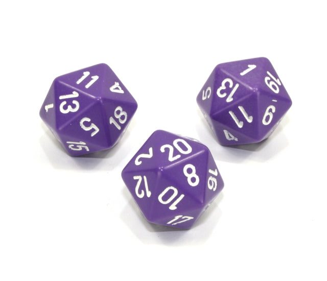 Chessex Polyhedral Dice Set: Opaque (Purple/White)