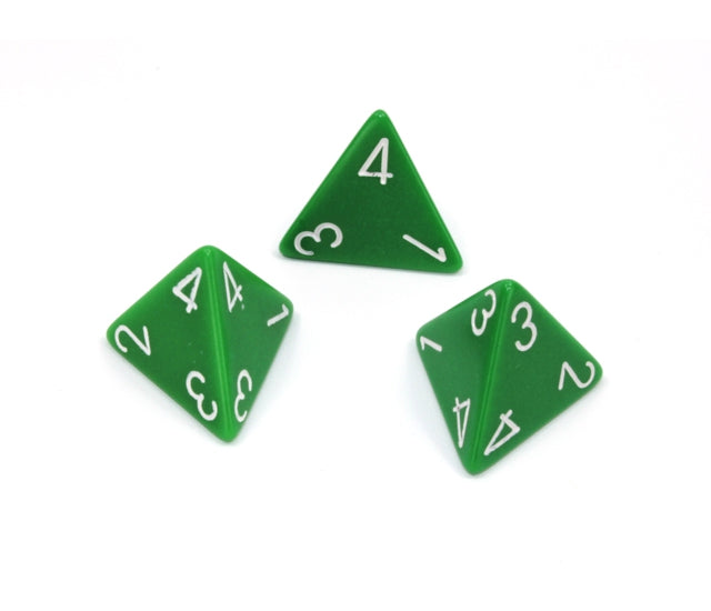 Chessex Polyhedral Dice Set: Opaque (Green/White)
