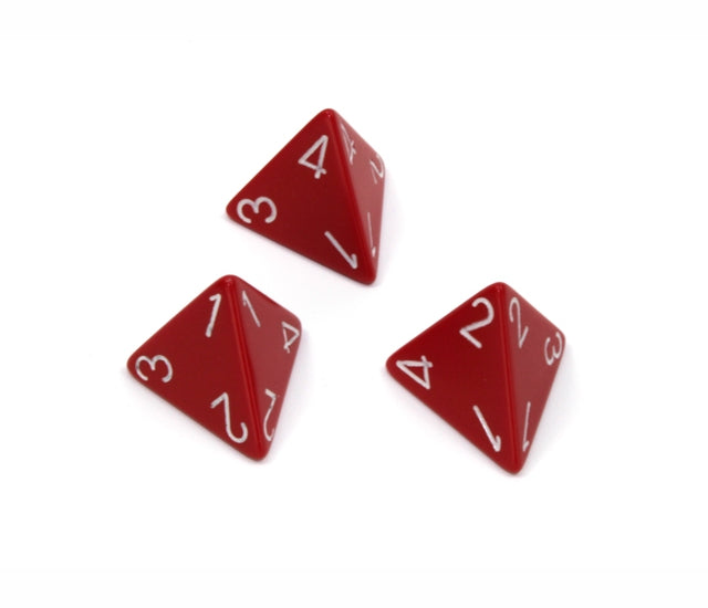 Chessex Polyhedral Dice Set: Opaque (Red/White)