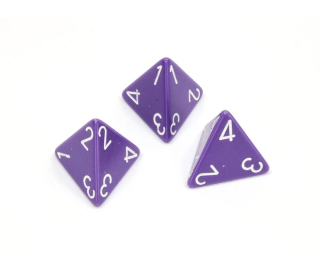 Chessex Polyhedral Dice Set: Opaque (Purple/White)