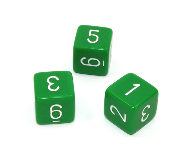 Chessex Polyhedral Dice Set: Opaque (Green/White)