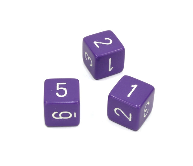 Chessex Polyhedral Dice Set: Opaque (Purple/White)