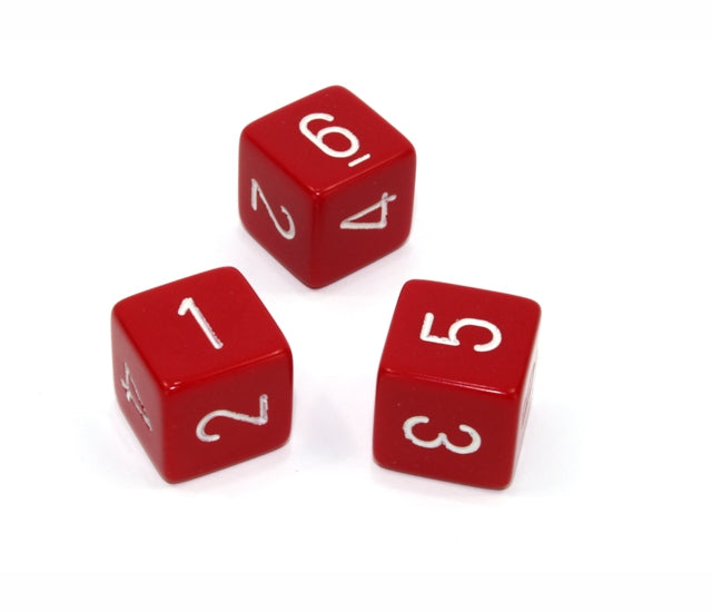 Chessex Polyhedral Dice Set: Opaque (Red/White)