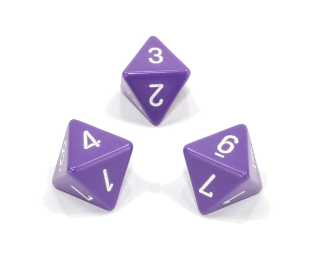 Chessex Polyhedral Dice Set: Opaque (Purple/White)