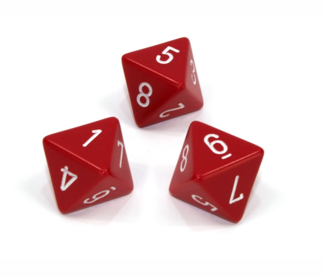 Chessex Polyhedral Dice Set: Opaque (Red/White)