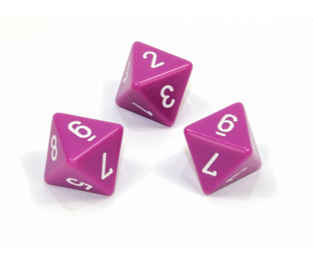 Chessex Polyhedral Dice Set: Opaque (Light Purple/White)
