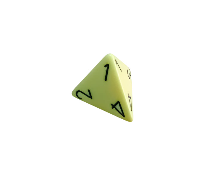 Chessex Polyhedral Dice Set: Opaque (Pastel Yellow/Black)