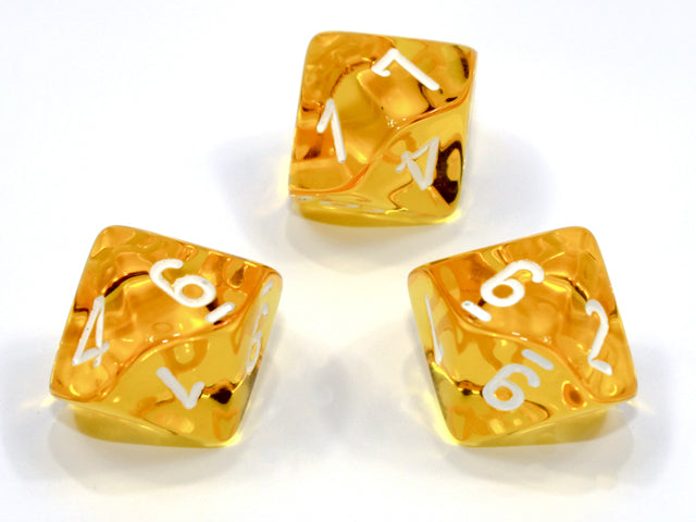 Chessex Polyhedral Dice Set: Translucent (Yellow/White)