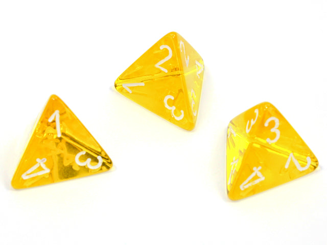Chessex Polyhedral Dice Set: Translucent (Yellow/White)