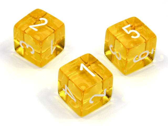Chessex Polyhedral Dice Set: Translucent (Yellow/White)