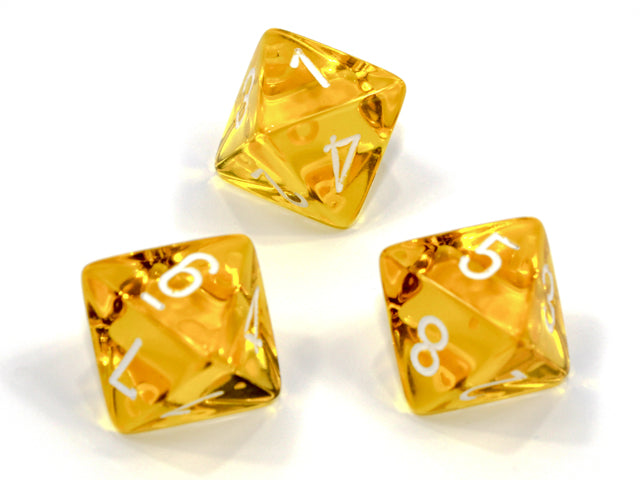 Chessex Polyhedral Dice Set: Translucent (Yellow/White)