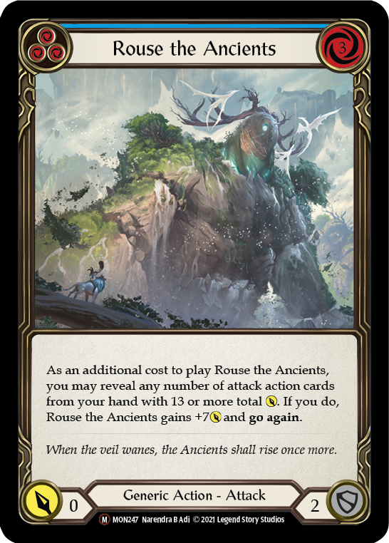 Rouse the Ancients (Rainbow Foil) [U-MON247-RF] Unlimited Edition Rainbow Foil