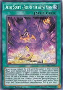 Abyss Script - Rise of the Abyss King [DESO-EN027] Secret Rare - Board Wipe