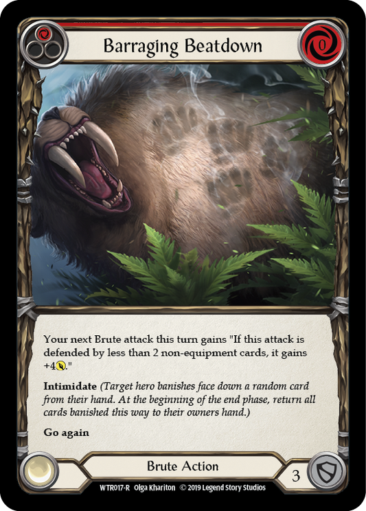 Barraging Beatdown (Red) [WTR017-R] Alpha Print Rainbow Foil