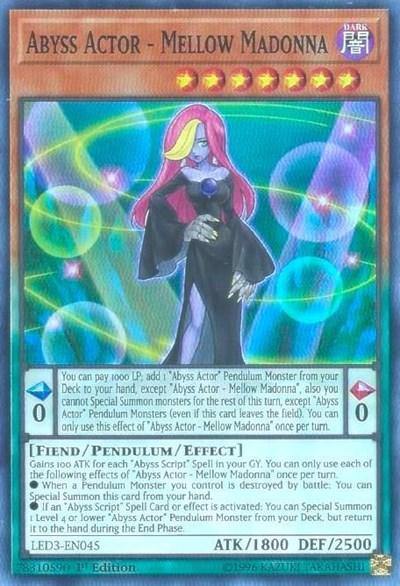 Abyss Actor - Mellow Madonna [LED3-EN045] Super Rare - Board Wipe