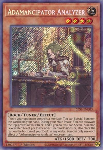 Adamancipator Analyzer [SESL-EN003] Secret Rare - Board Wipe