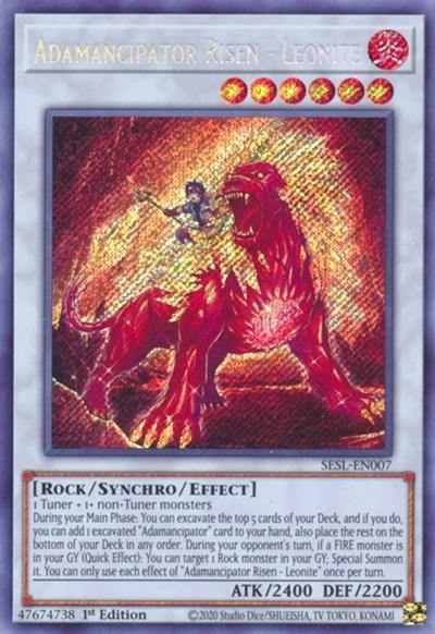 Adamancipator Risen - Leonite [SESL-EN007] Secret Rare - Board Wipe