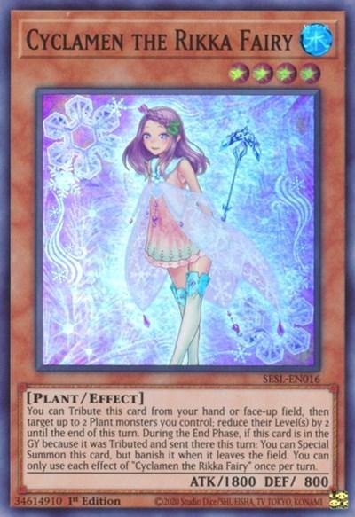 Cyclamen the Rikka Fairy [SESL-EN016] Super Rare - Board Wipe