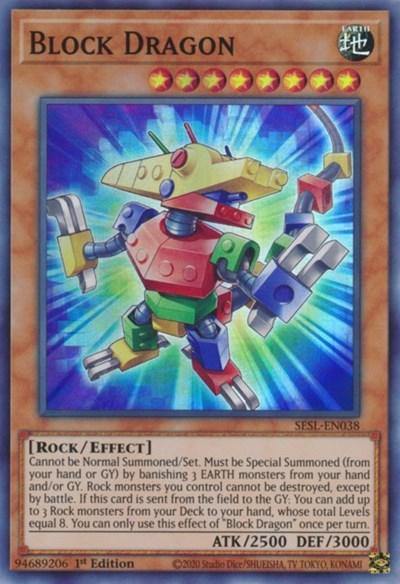 Block Dragon [SESL-EN038] Super Rare - Board Wipe