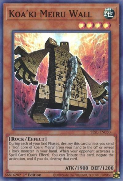 Koa'ki Meiru Wall [SESL-EN050] Super Rare - Board Wipe