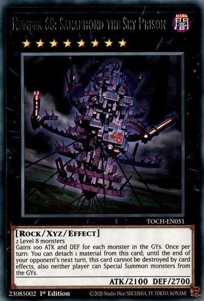 Number 68: Sanaphond the Sky Prison [TOCH-EN051] Rare - Board Wipe