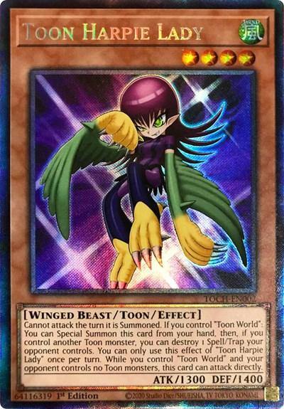 Toon Harpie Lady (CR) [TOCH-EN002] Collector's Rare - Board Wipe