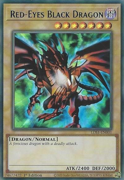 Red-Eyes Black Dragon (Blue) [LDS1-EN001] Ultra Rare - Board Wipe