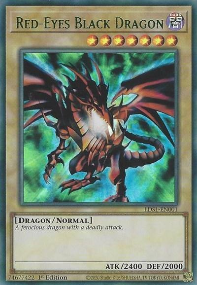 Red-Eyes Black Dragon (Green) [LDS1-EN001] Ultra Rare - Board Wipe