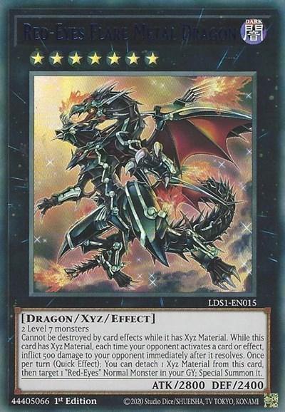 Red-Eyes Flare Metal Dragon (Blue) [LDS1-EN015] Ultra Rare - Board Wipe
