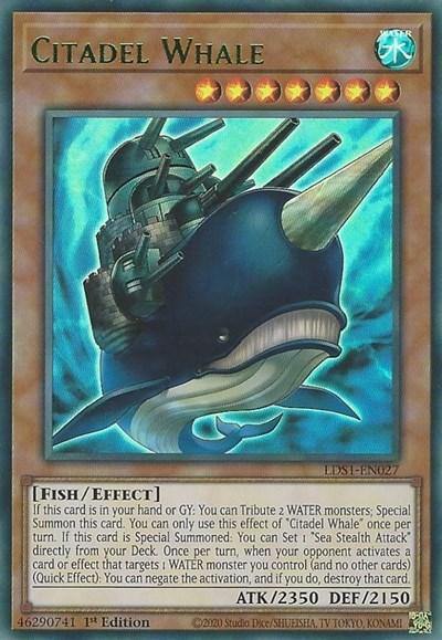 Citadel Whale (Green) [LDS1-EN027] Ultra Rare - Board Wipe