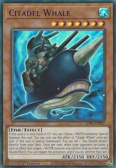 Citadel Whale (Purple) [LDS1-EN027] Ultra Rare - Board Wipe