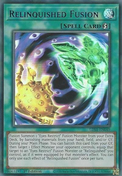 Relinquished Fusion (Blue) [LDS1-EN049] Ultra Rare - Board Wipe