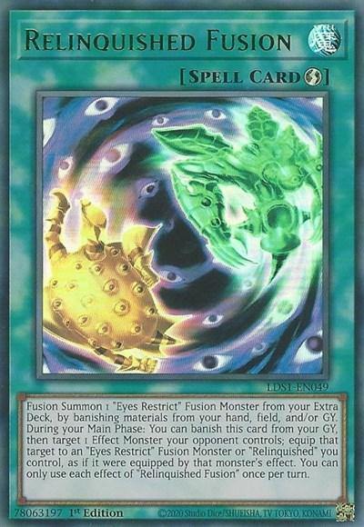 Relinquished Fusion (Green) [LDS1-EN049] Ultra Rare - Board Wipe