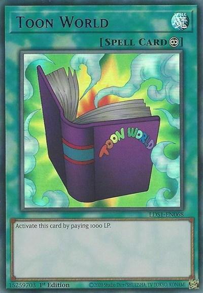 Toon World (Purple) [LDS1-EN068] Ultra Rare - Board Wipe