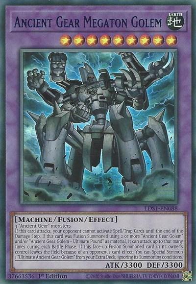 Ancient Gear Megaton Golem (Blue) [LDS1-EN088] Ultra Rare - Board Wipe