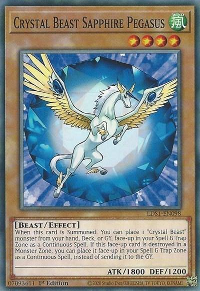 Crystal Beast Sapphire Pegasus [LDS1-EN098] Common - Board Wipe