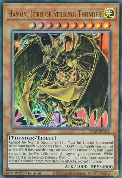 Hamon, Lord of Striking Thunder [SDSA-EN043] Ultra Rare - Board Wipe